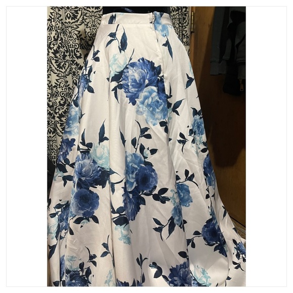 City Studio Navy Floral Two Piece Gown NWT 3 - Picture 9 of 16